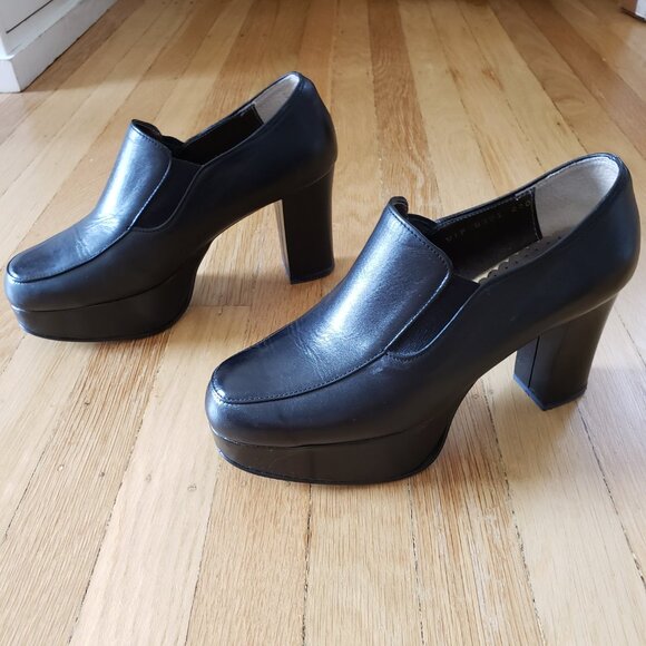 Shoes - RARE Korean Black Platform Loafers | Deadstock K-Style | BRAND NEW Size 7